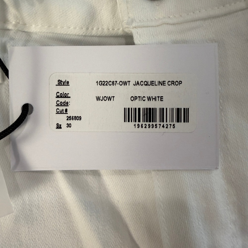 PAIGE Jacqueline Crop Optic White Jeans Size 30 New‎ Womens Denim Pants - Picture 6 of 9